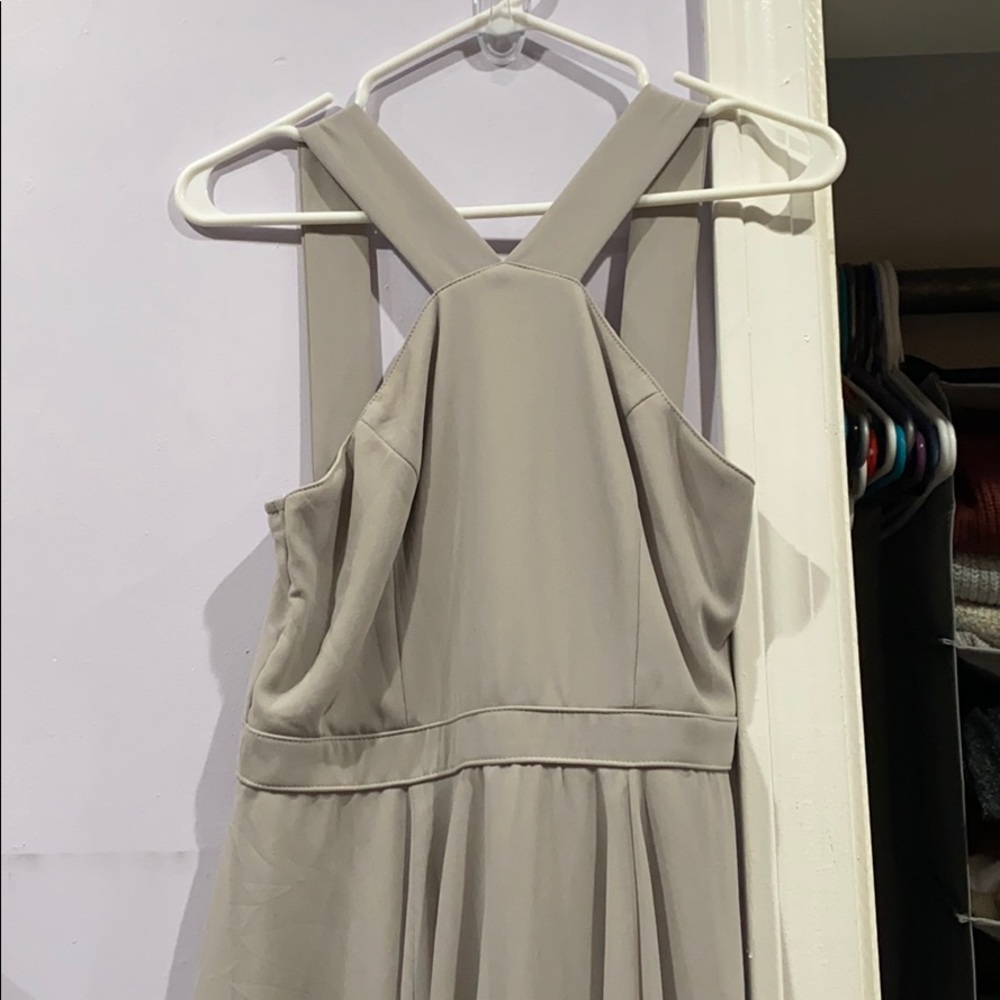 Lulus grey cross neck above the knee dress